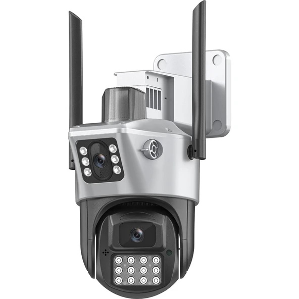 Viva ICS-223 6mp Çift Lens Wifi Akıllı Güvenlik Kamerası Aı Hareket Takipli Icsee Destekli ürün görseli 1
