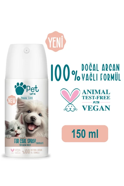 3 ADET  Petlove Tüy Bakım Spreyi Çikolata 150ml ürün görseli 1