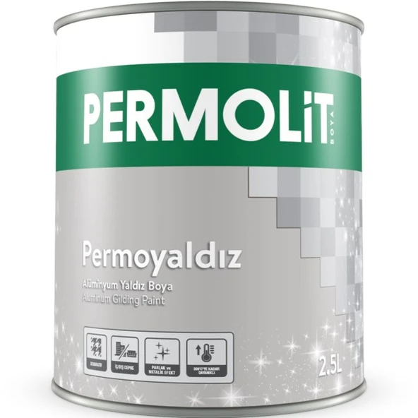 Permolit Permoyaldız Alüminyum Yaldız Boya 0,75 LT ürün görseli 1