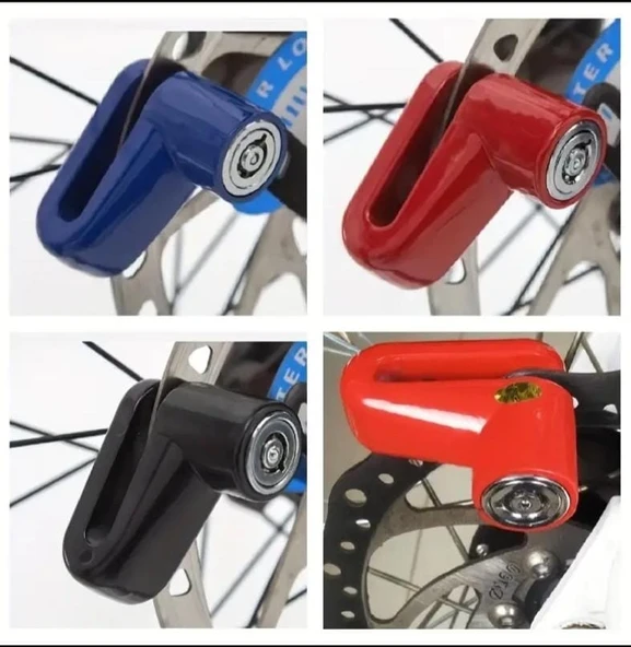 Motosikler Bisiklet Disk Kilidi Anahtarı Yer Kaplamayan Yeni Model Sağlam Güvenli Pratik Kilit ürün görseli 1