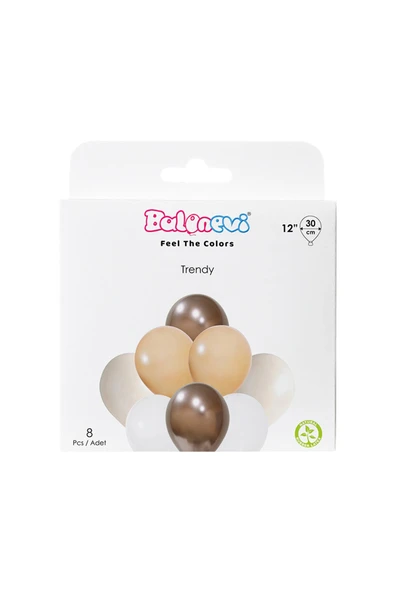 3 ADET Balonevi Trend Balon Seti 30cm 8'li - Resim 2