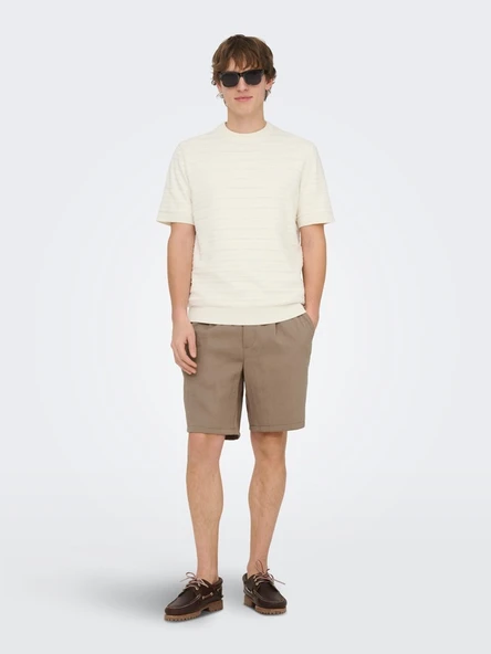 Only & Sons   ONSWAKE LOOSE 0329 SHORTS FRML Erkek Kahverengi Şort - 22037261 ürün görseli 1