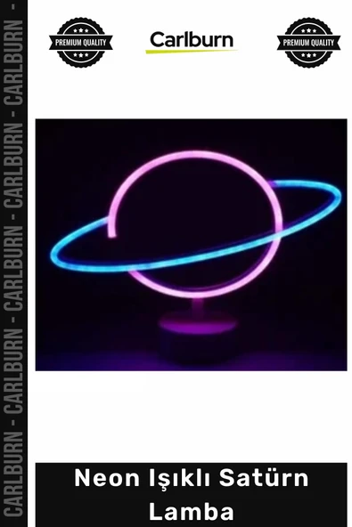 Özel Üretim Modern Estetik Tasarım Pil USB Çalışan Dekoratif Hediye Gece Neon Işıklı Satürn Lamba ürün görseli 1