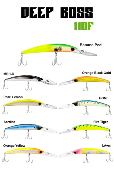 Fujin DeepBoss 110F 16gr Maket Balık  142 Orange Yellow ürün görseli 1