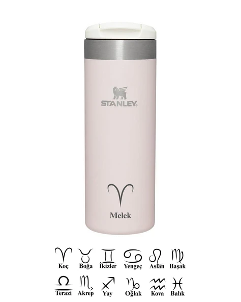 Kişiye Özel Stanley The Aerolight Transit Termos Bardak 0.47 Lt Rose Quartz ürün görseli 1