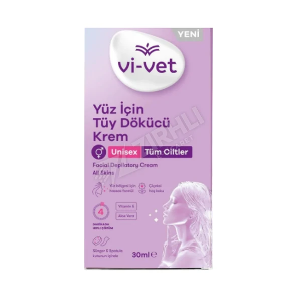 5 ADET Vi-Vet Tüy Dökücü Krem Yüz İçin 30 Ml ürün görseli 1