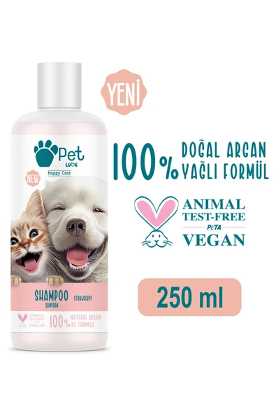 3 ADET  Petlove Şampuan Çilek 250ml ürün görseli 1