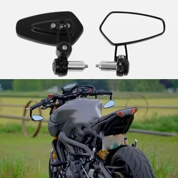 Periboia Motosiklet Gidon Aynası Siyah Tak Kullan ürün görseli 1