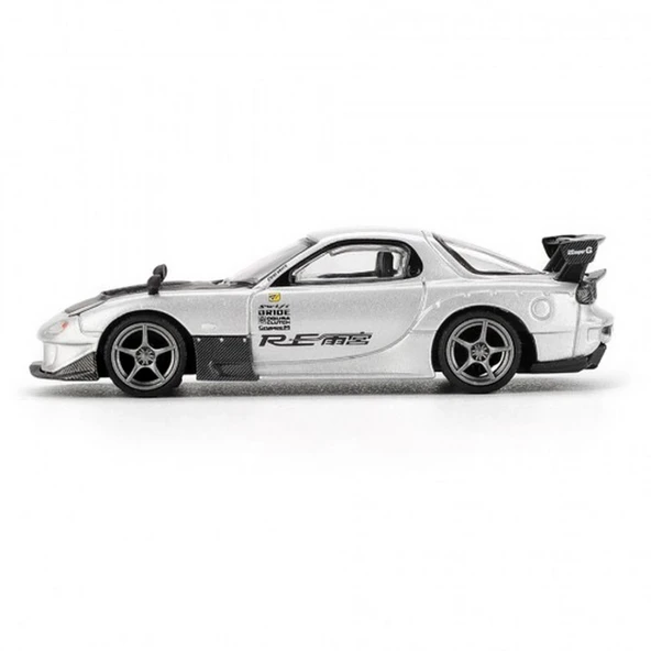 1/64 Mazda RX-7 RE-Amemiya Silver Metallic - Resim 2