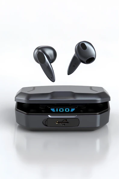 Oyuncu Kulaklığı Kablosuz Rgb Işıklı Çift Mikrofonlu Kulak İçi Bluetooth Kulaklık G30 Siyah ürün görseli 1