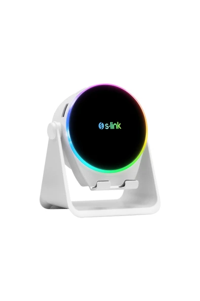 2 ADET S-link SL-S81 Vireon Beyaz 5W 1200mAh BT,USB,İnduction Destekli Speaker ürün görseli 1