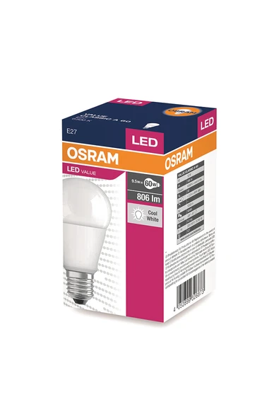 4 ADET   Osram Ampul Led 8.5W E27 Beyaz - Resim 2