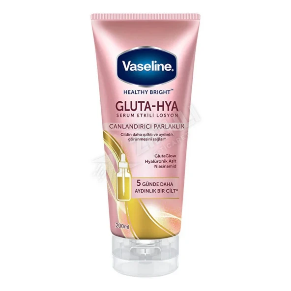 5 ADET Vaseline Gluta Hya Serum Etkili Losyon Canlandırıcı Parlaklık 200 Ml ürün görseli 1