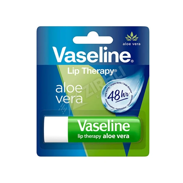 5 ADET Vaseline Lip Therapy Dudak Bakım Kremi Aloe Vera 4.8 Gr ürün görseli 1