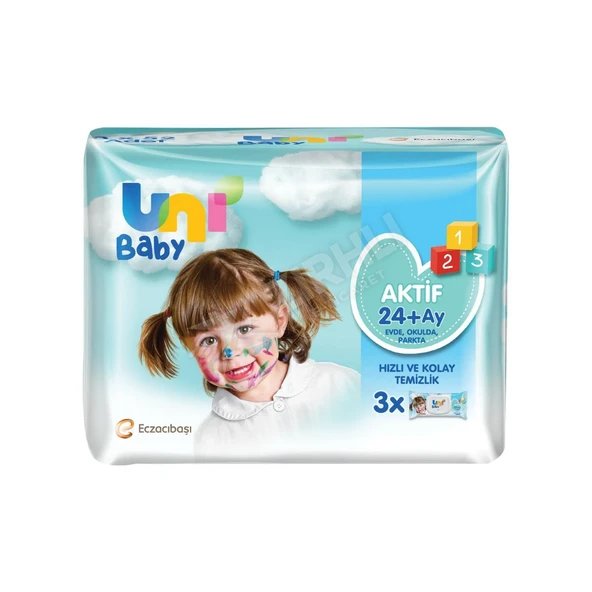 5 ADET Uni Baby Islak Havlu Aktif 3 X 52'Li ürün görseli 1