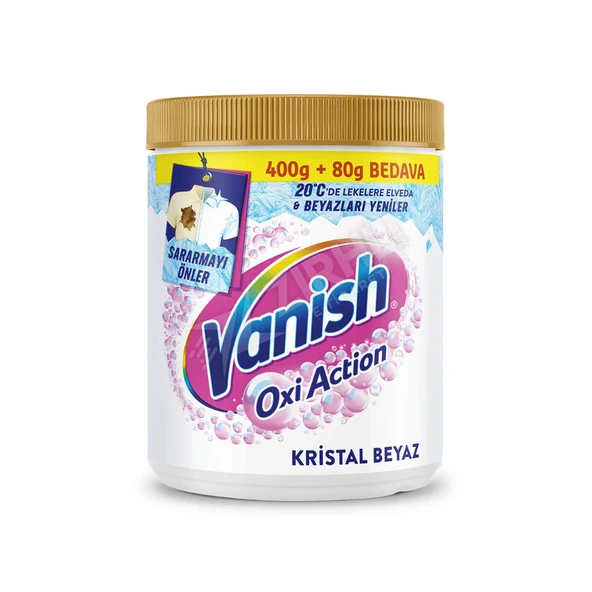 5 ADET Vanish Oxi Leke Çıkarıcı Beyazlar İçin 480 Gr ürün görseli 1