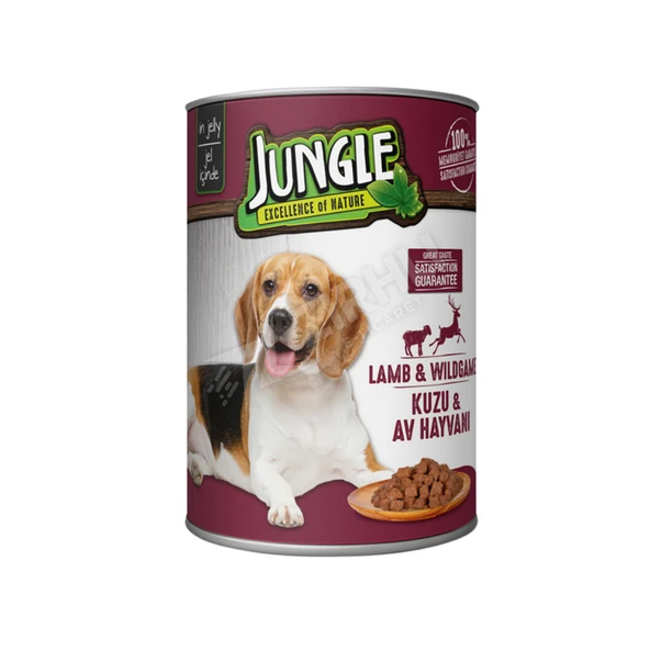5 ADET Jungle Köpek Konservesi 400 Gr Kuzu Etli Av Hayvanlı ürün görseli 1