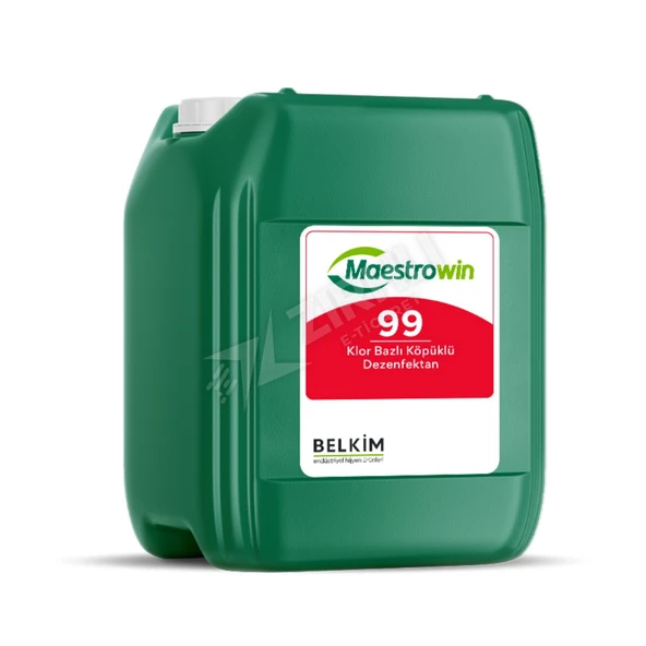 5 ADET Maestrowin 99 Klor Bazlı Köpüklü Dezenfektan 23 Kg ürün görseli 1