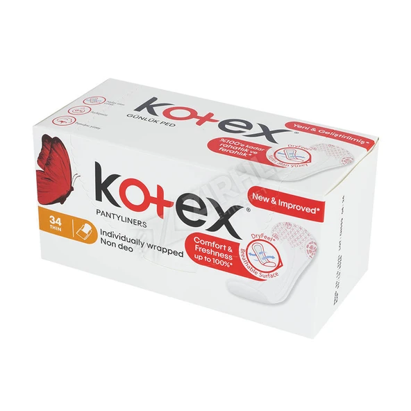 5 ADET Kotex İnce Günlük Ped 34 Lü ürün görseli 1