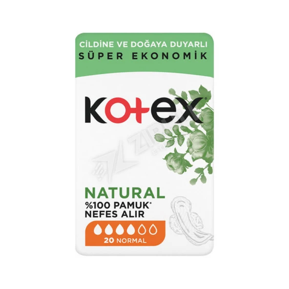 5 ADET Kotex Natural Ultra Quadro Normal 20'li ürün görseli 1