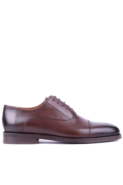 Shoetyle - Kahverengi Deri Bağcıklı Erkek Klasik Ayakkabı 250-2030 ürün görseli 1