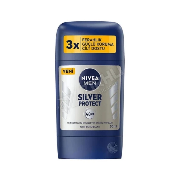 5 ADET Nivea Stıck Erkek Sılver Protect 50Ml ürün görseli 1