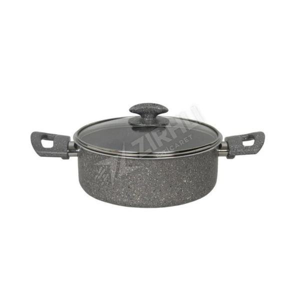 5 ADET Mehtap Granit Tencere 24 Cm Gri 024482 ürün görseli 1