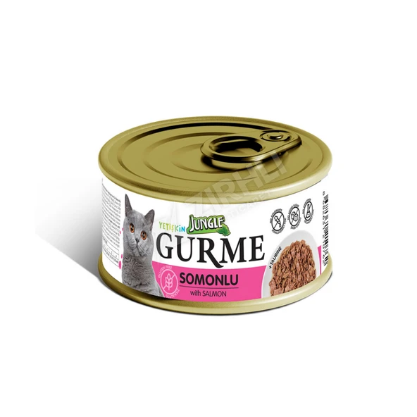 5 ADET Jungle Gurme Somonlu Yetişkin Kedi Konservesi 85 Gr ürün görseli 1