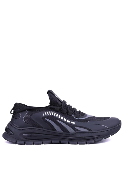 Guja - Hakiki Deri - Tekstil Siyah Renk Erkek Sneaker - 900-519 ürün görseli 1