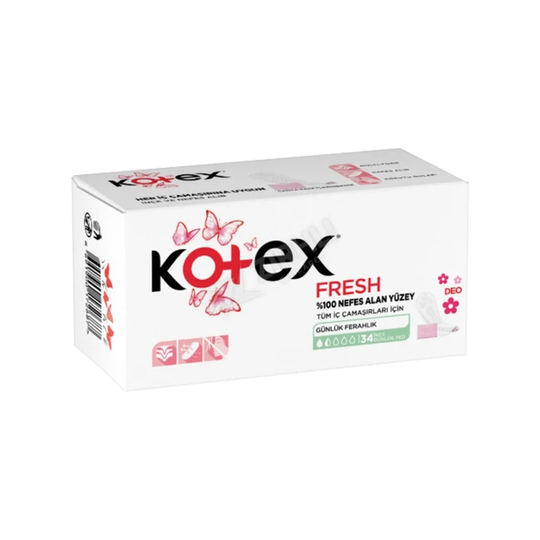 5 ADET Kotex İnce Günlük Ped Deo 34 Lü ürün görseli 1