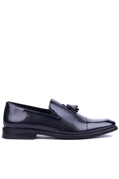 Shoetyle - Hakiki Rugan Deri Lacivert Renk Erkek Klasik Ayakkabı - 900-4702 ürün görseli 1