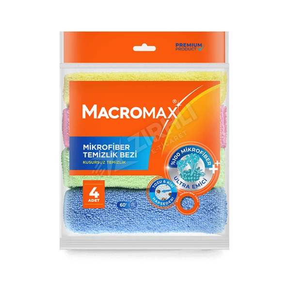 5 ADET Macromax Mikrofiber Temizlik Bezi 4 Adet ürün görseli 1