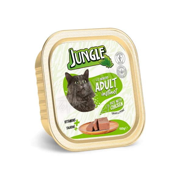 5 ADET Jungle Tavuklu Yetişkin Yaş Kedi Maması 100 Gr ürün görseli 1