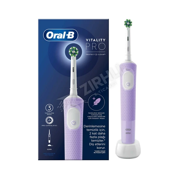 5 ADET Oral-B Diş Fırçası Şarj Edilebilir Vıtalıty Pro Lilac ürün görseli 1