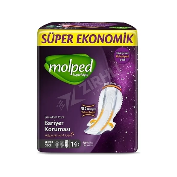 5 ADET Molped Supernight Önü Uzun Süper Ekonomik Gece 14'lü ürün görseli 1