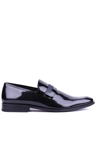 Shoetyle - Hakiki Rugan Deri Siyah Renk Klasik Erkek Ayakkabı - 900-2602 ürün görseli 1