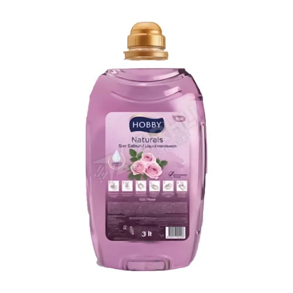 5 ADET Hobby Natural Gül Sıvı Sabun Gliserinli 3 Lt ürün görseli 1