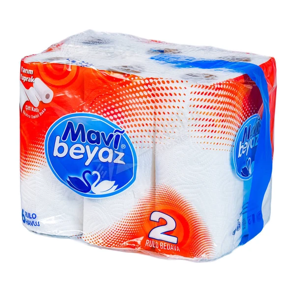 5 ADET Mavi Beyaz Kağıt Havlu 6'lı ürün görseli 1