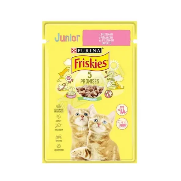 5 ADET Friskies Tavuk Etli Yaş Yavru Kedi Maması 85 Gr ürün görseli 1