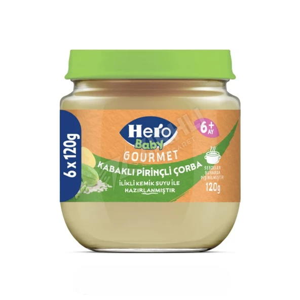 5 ADET Hero Baby Gourmet Kabaklı Pirinçli Çorba 120 Gr ürün görseli 1