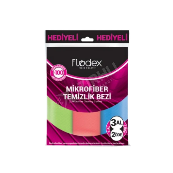5 ADET Flodex Mikrofiber Temizlik Bezi 3 Al 2 Öde ürün görseli 1