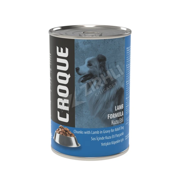5 ADET Croque Kuzu Etli Konserve Yetişkin Köpek Maması 400 Gr ürün görseli 1