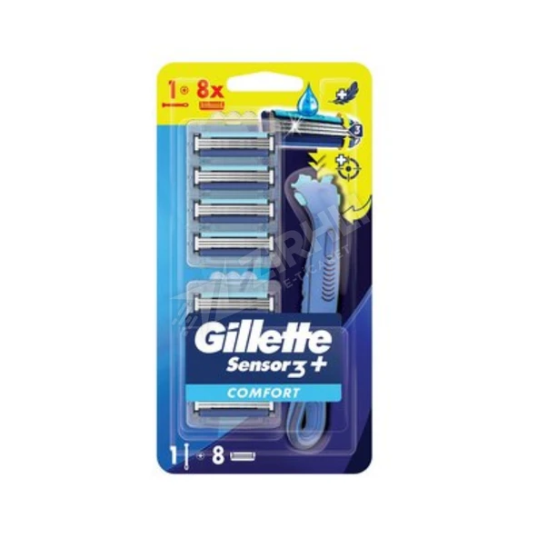 5 ADET Gillette Sensor 3 Plus Comfort Makina + 8 Bıçak ürün görseli 1