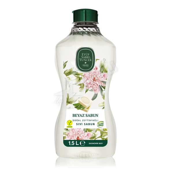 5 ADET Eyüp Sabri Tuncer Sıvı Sabun Beyaz Sabun 1.5 Lt ürün görseli 1