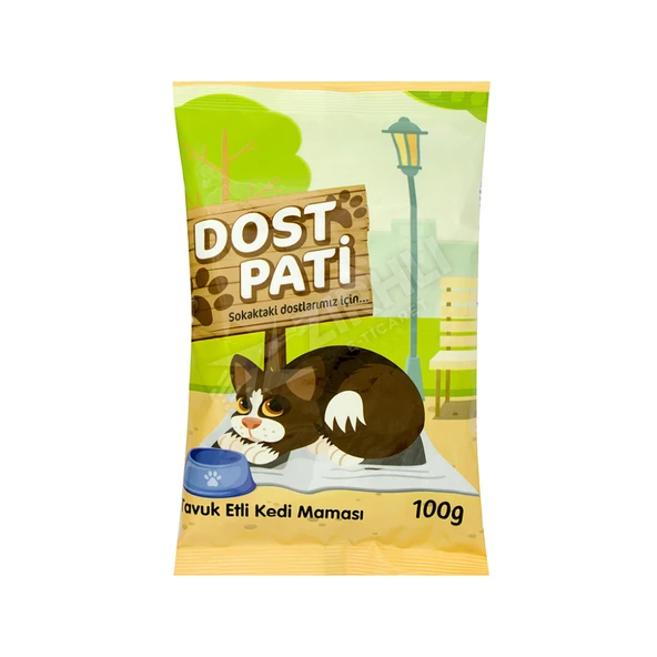 5 ADET Dost Pati Tavuklu Kedi Maması 100 Gr ürün görseli 1
