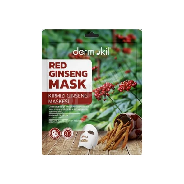 5 ADET Dermokil Kırmızı Ginseng Maske ( Karma Ciltler ) 20 Gr ürün görseli 1