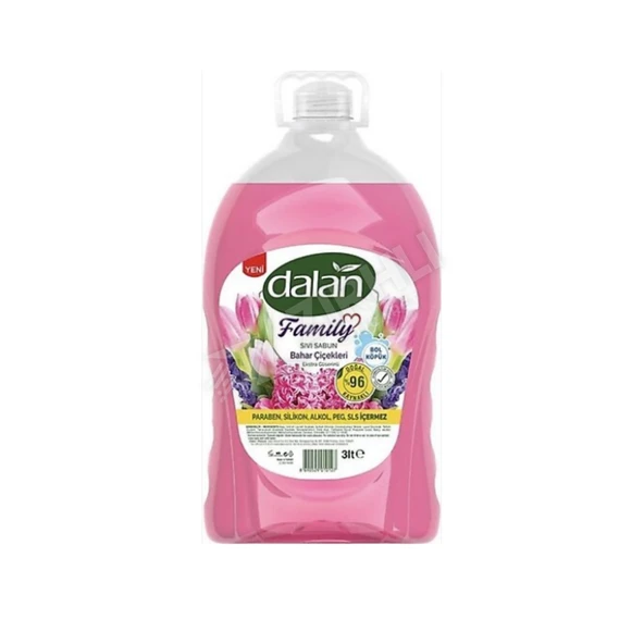 5 ADET Dalan Family Sıvı Sabun Bahar Çiçekleri 3000Ml ürün görseli 1