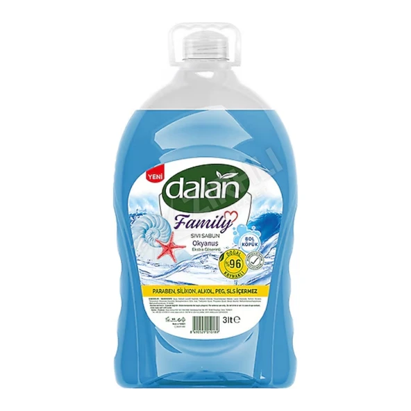 5 ADET Dalan Family Sıvı Sabun Okyanus 3000Ml ürün görseli 1