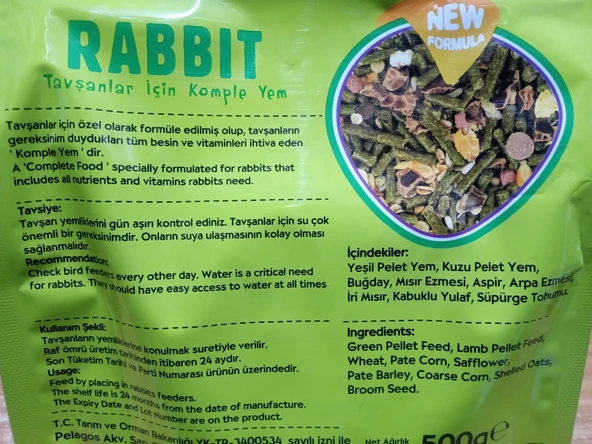 JUNGLE TAVŞAN YEMİ 500 GRAM - Resim 2