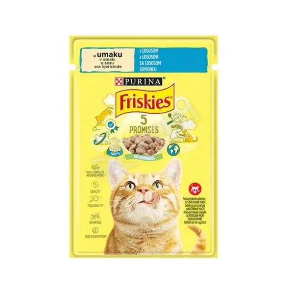 5 ADET Friskies Somonlu Yaş Kedi Maması 85 Gr ürün görseli 1